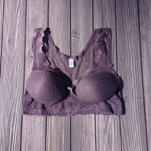 Wishlist Lacey Bow Detail Pullover Racerback Bra